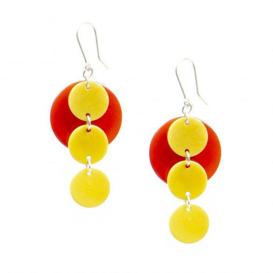 NODOVA - Thais Earrings - Yellow / Red - Gigglewick Gallery