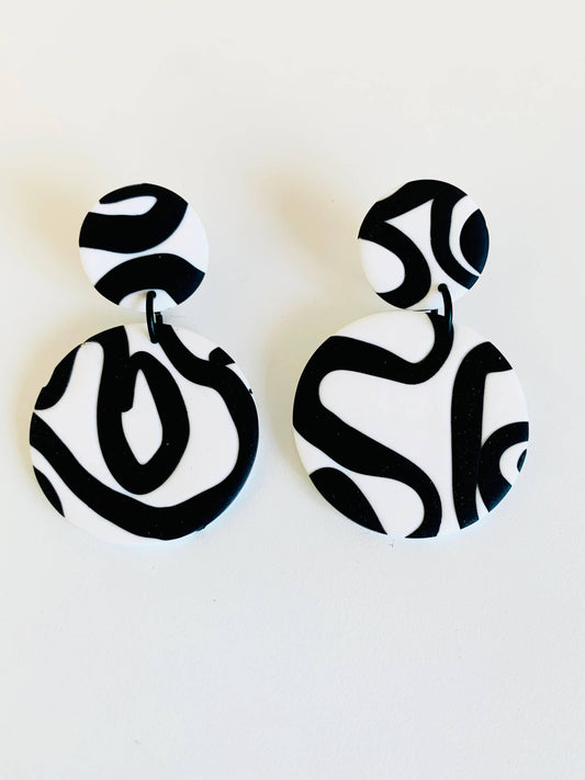 NSV Octopussy Earrings - Large Statement - White - Gigglewick Gallery